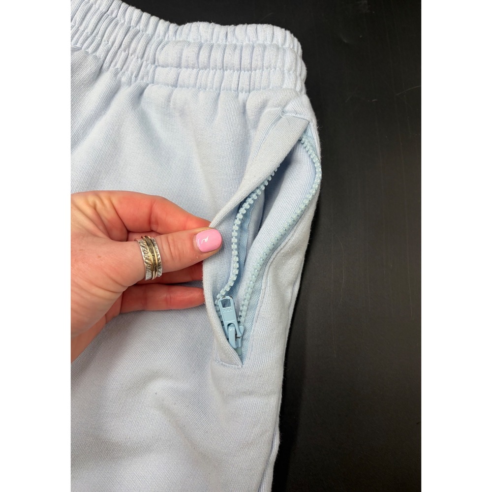 Bonkers Corner Authentic Blue Fleece Sweat Shorts Mens Large Zipper Pockets - Picture 4 of 7